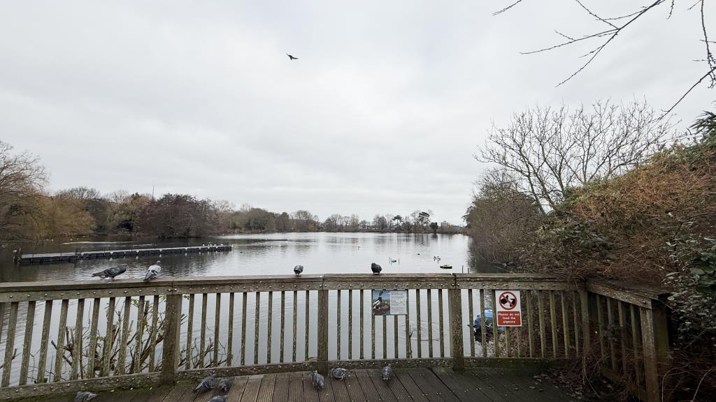 Lot: 144 - INVESTMENT FLAT IN POPULAR LONDON SUBURB - Outside image of South Norwood Lake